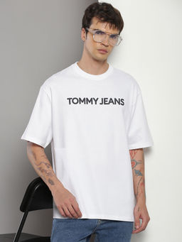 Tommy Hilfiger - White Oversized Fit Cotton T-Shirt