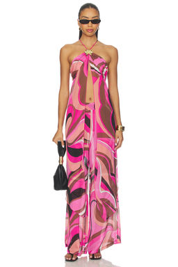 CINCIN - Coral Lobster Drape Top