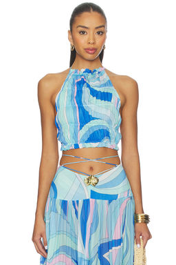 CINCIN - Spice Ruched Halter Top