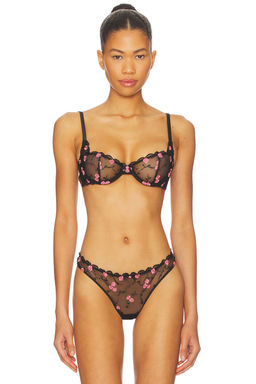 fleur du mal - Rose And Vine Embroidery Balconette