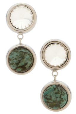 LELET NY - Clare Crystal And Stone Drop Earrings