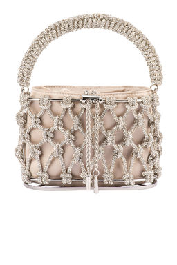 olga berg - Amelia Crystal Cage Bag