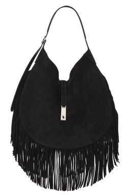 POLO RALPH LAUREN - Suede Fringe Shoulder Bag Large