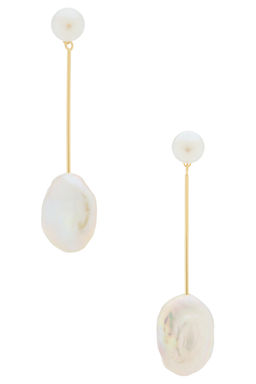 SHASHI - Pearl Drop Petunia Earring