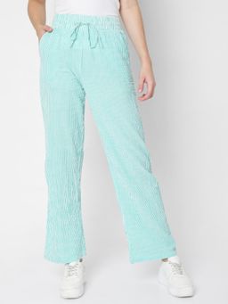 VERO MODA - Women Green Stripes Casual Pants