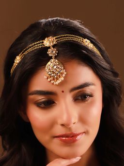 Voylla - White Brass Kundan Sheesh Patti