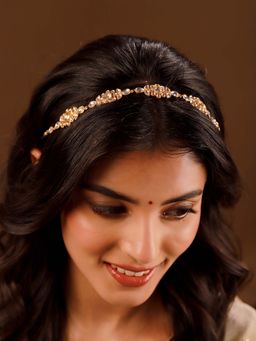 Voylla - White Brass Kundan Sheesh Patti