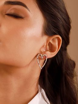 Voylla - Pink Brass Stones Pair Of Earrings