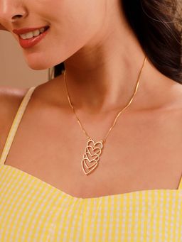 Voylla - Gold Brass Statement Necklace