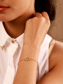 Voylla - Gold Brass Statement Bracelet