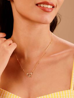 Voylla - Gold Brass Statement Necklace