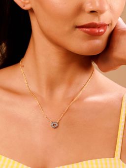 Voylla - White Brass Stones Necklace