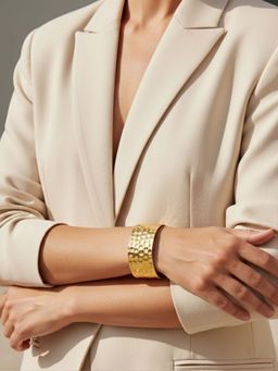 Niska - Gold Stainless Steel Statement Cuff