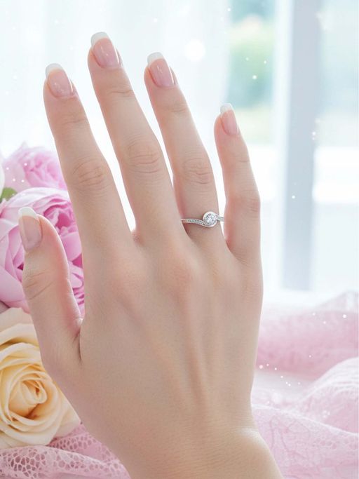 925 SILLER White Sterling Silver Sterling Silver Ring