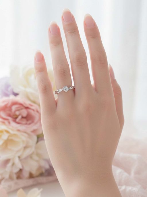 925 SILLER White Sterling Silver Sterling Silver Ring