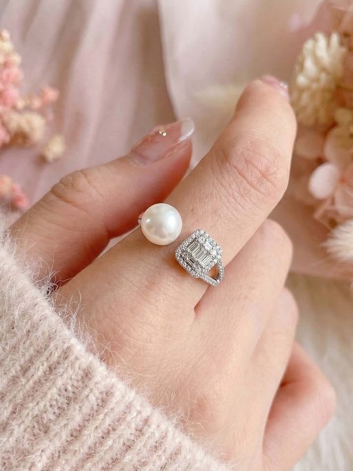 925 SILLER White Sterling Silver Sterling Silver Ring