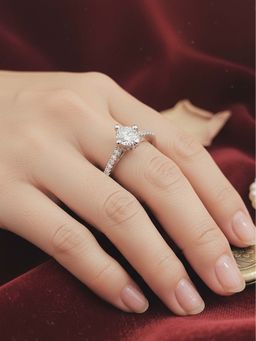 925 SILLER - White Sterling Silver Sterling Silver Ring