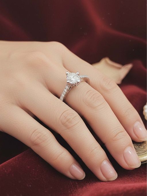 925 SILLER White Sterling Silver Sterling Silver Ring