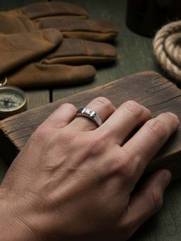 925 SILLER - White Sterling Silver Sterling Silver Ring