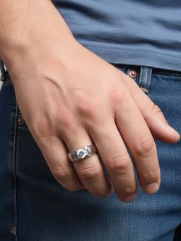 925 SILLER - White Sterling Silver Sterling Silver Ring