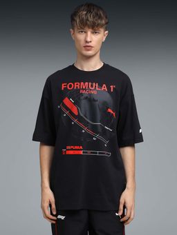 Puma - Mens Relaxed Black Graphic T-shirt