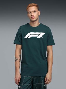 Puma - F1 Essentials Men Green Graphic Regular Fit T-shirt