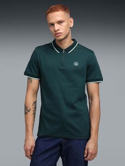 Puma - Premium Mens Green Solid Polo T-shirt