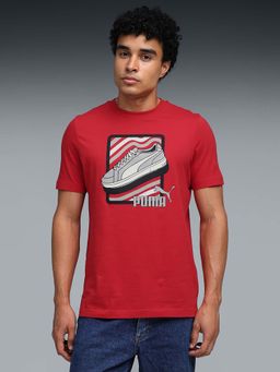 Puma - Mens Red Graphic T-shirt