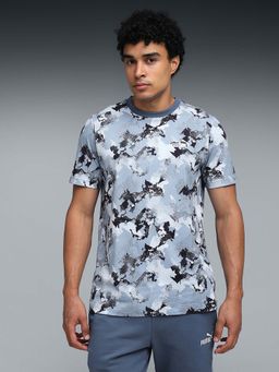 Puma - Ess Camo Aop Mens Blue Printed T-shirt