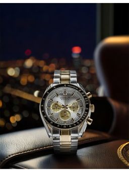 Qorum - Monaco Men Chronograph Silver Dial Watch (G102 Monaco-Silver Dial) (M)