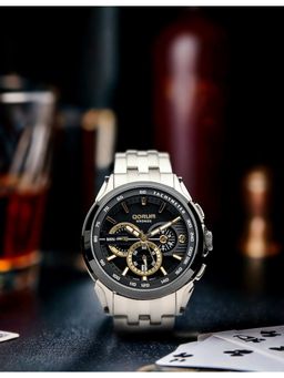 Qorum - Kronos Men Chronograph Black Dial Watch (G105 Kronos-Black Dial) (M)