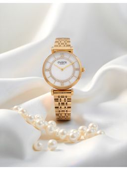 Qorum - Evara Women with Mother Of Pearl Dial Watch (G110 Evara-Mother Of Pearldial) (M)