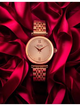 Qorum - Katha Women Rose Gold Dial Watch (G116 Katha-Rose Gold Dial) (M)