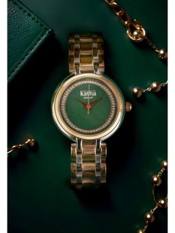 Qorum - Katha Women's Emerald Green Dial Watch (G117 Katha-Emerald Green Dial) (M)