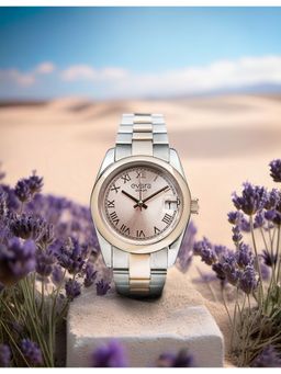 Qorum - Evara Women's Rose Gold Dial Analogue Watch (G122 Evara-Rose Gold Dial) (M)