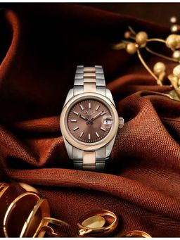 Qorum - Evara Women's Brown Dial Analogue Watch (G123 Evara-Brown Dial) (M)