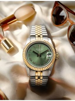 Qorum - Evara Women's Green Dial Watch (G129 Evara-Green Dial) (M)