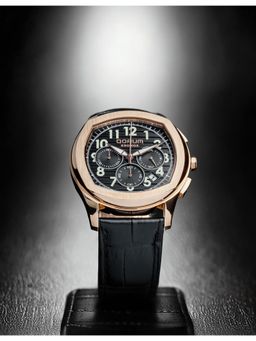 Qorum - Kronos Men Chronograph with Black Dial Watch (G130 Kronos-Black Dial) (M)