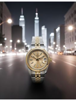 Qorum - Evara Women's Gold Dial Analogue Watch (G133 Evara-Gold Dial) (M)