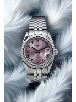 Qorum - Evara Women with Pink Dial Watch (G135 Evara-Pink Dial) (M)