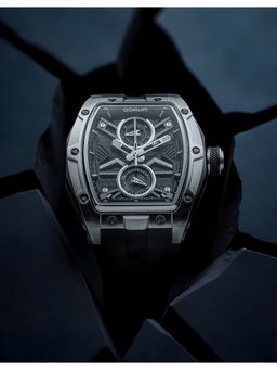 Qorum - Equinox Men’s Skeleton Black Dial Watch (QI 9159 G-1-Black Dial) (M)