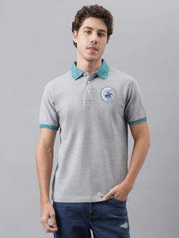Beverly Hills Polo Club - Spaced Out Polo T-Shirt - Grey