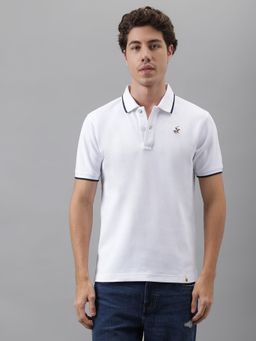 Beverly Hills Polo Club - Flat Back Pique Polo T-Shirt - White