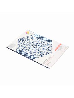 The Hive - Bluevine Blue Set of 4 Cotton PlaceMats Washable Anti Skid