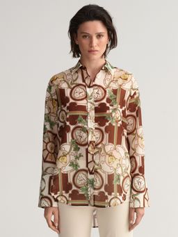 GANT - Women Printed Cream Shirt