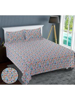 Kuber Industries - Double 120 TC Luxury Printed Soft Bedsheet with 2 Pillow Cover (King)