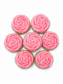 Velvetine Soiree - Pink Vanilla Decorative Soy Candles (Pack of 7)
