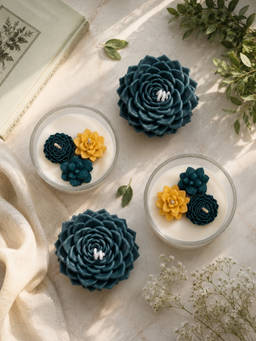 Velvetine Soiree - Multi-Color Desert Garden Scented Candles (Pack of 4)