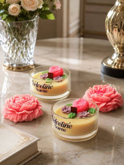Velvetine Soiree - Pink The Secret Garden Scented Candles (Pack of 4)