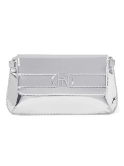 Forever New - Silver Shiloh Sleek Plate Signature Shoulder Bag